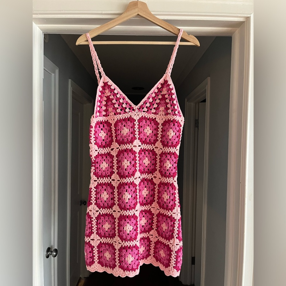 Revolve Rosaria Mini Crochet Dress